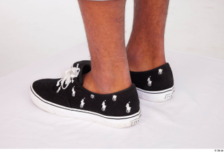 Nabil black lace-up sneakers casual foot 0004.jpg